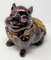 JRose Collections Tirelire cochon porte-bonheur chinois en porcelaine rouge HG-18961