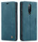 mvced Handyhülle Kompatibel mit OnePlus 8,Premium Leder Flip Case Schutzhülle mit Standfunktion,Blau