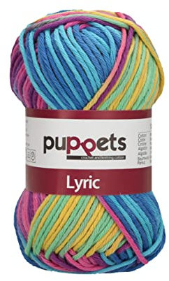 Puppets Lyric Multicolor 4582008-00208 Farbe: Afrika, Stärke: 8 Aufmachung: 50g, Lauflänge: 70m, Häkelgarne