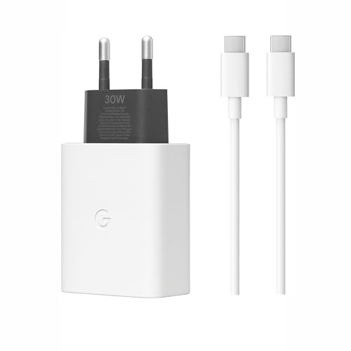 30W USB-C-Ladegerät Original USB Schnellladegerät mit USB C Ladekabel Netzteil Adapter für Google Pixel 9a 9 9 Pro 8 8a 8Pro 7 7Pro 6 6a 6 Pro 5 5a 5G 4 4a 4a 5G 4XL 3, Pixel Fold Chromebook