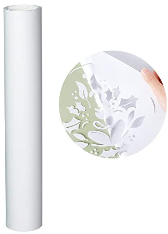 Rollo de Vinilo Adhesivo - Blanco Mate 30,5 x 152 cm Permanente Para Herramientas Silhouette Cameo recortar y más Multicolor2 - Autoadhesiva para Manualidades, Letreros, Carteles, Siluetas
