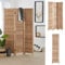Homestyle4u 2020, Paravent Raumteiler Holz Natur Braun 3 teilig Rattan Trennwand Sichtschutz