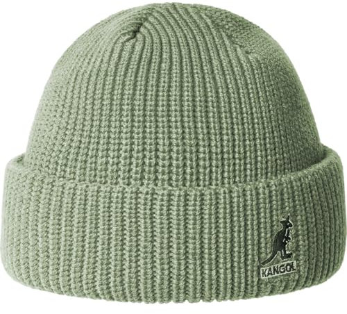 Kangol Cardinal 2 Way Beanie Dockermütze Strickmütze Wintermütze (One Size - grün)