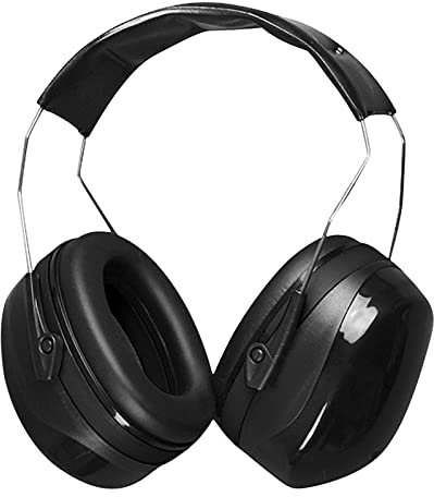 Soundproof Earmuffs Noise Canceling Hearing Protection Headphones Adjustable Padded Defender Noise Reduction Earplug, Black, Large
