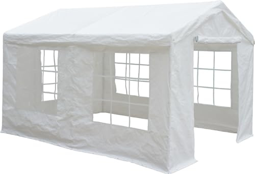 METRO Professional Gazebo, 3 x 4 m, con pareti laterali, acciaio/PE, bianco