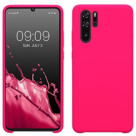 kwmobile Cover per Huawei P30 Pro Custodia - Back Case per Smartphone in Silicone TPU - Protezione Gommata - rosa shocking