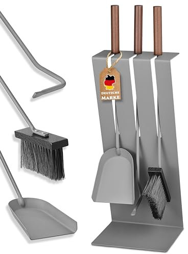 Utensilios de chimenea modernos, cubiertos de horno con pala, atizador, escoba, accesorios para chimenea