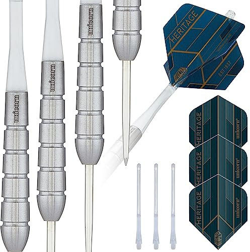 Unicorn Heritage Cliff Lazarenko Dartpfeile mit Stahlspitze, Silber, 24 g
