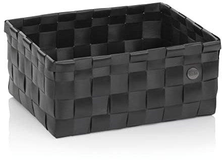 KELA Korb, 6er Set, Schwarz, Wicker, 24 x 31 x 14 cm, Badewannenabfallbehälter