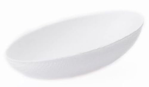 50 Canape Oval Bowls, Bagasse Small Serving Bowls, Mini Dessert Dish, Eco-Friendly Disposable Canape Bowls, 80x50 mm (Oval Bowls)