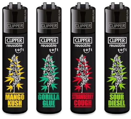 Clipper® Feuerzeuge - 4er Set + Crystal Balls (FFX Plantz #3 (Soft))