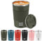 WETOWETO 12 oz Stainless Steel Insulated Tumbler, Spill Proof Coffee Travel Mug with Lid, Reusable Coffee Cups with lids, Portable Coffee Mug Thermal Cup for Keep Hot Ice Drink, (Green)