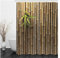 Vorhang Dusche Bambus, Duschrollo Um Die Ecke 165X200cm Polyester Shower Curtains Eine Reihe Von Bambus Braun Grün Waschbar Wasserdicht