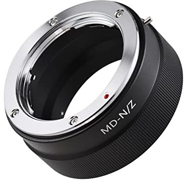 Camnoon Manueller Objektiv-Adapterring aus Aluminiumlegierung für Minolta MD MC Mount Objektiv auf Nikon Z5/Z6/Z7/Z50 Z-Mount spiegellose Kamera