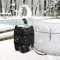 Bitubi Housse d'hiver pour Pompe de Chauffage de Jacuzzi, Housse imperméable et résistante avec Doublure en Peluche (Noir, Housse Uniquement)