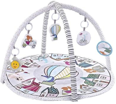 Chipolino Spielbogen Tiere, Musikfunktion, 5 Hängespielzeuge, Krabbeldecke weiß