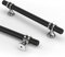 Coinkoly 10 Pack Matte Black and Polished Chrome Cabinet Pulls 160MM Hole Centers Kitchen Cabinet Handles Knurled Drawer Pulls Kitchen Cupboard Handles UK0002