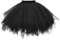 AUYAO Tutu Klassisch Elastisch Tüll Tüllrock, Damen Tutu Klassisch Rock 80er Jahre Outfit Rock Tütü Dirndl Kurz Teen Ballet Dance Dress Up Party Zubehör Ballett Tanzkleidung Ballettkleidung (Schwarz)