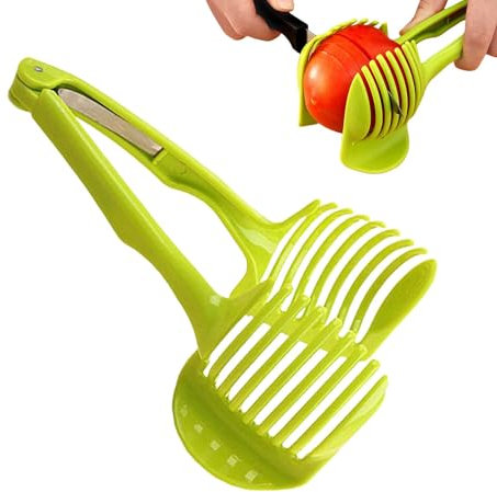 Gadgets ronds pour trancher le citron, trancheuse de tomates à la main | Support de coupe-fruits rond à la main - Coupeur manuel de cuisine domestique avec poignée pour oignon, ail, carotte, fruits, s