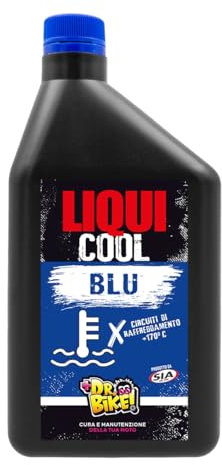DR. BIKE Liquido Radiatori Blu Puro. Protettivo radiatori 1L. Liquido per radiatori. Protezione antigelo. Azione anticorrosiva. Anticongelante Moto. Massima Protezione Motore e leghe Moto.