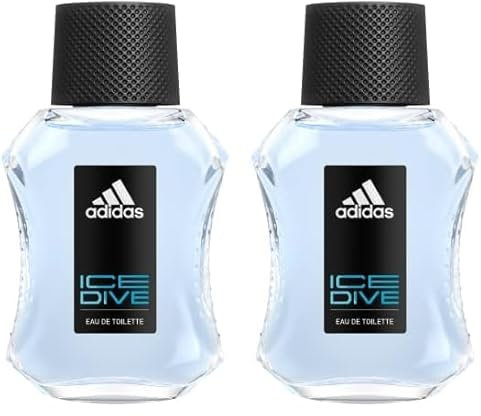 adidas Ice Dive Eau de Toilette, langanhaltender Herren-Duft mit belebender Zitrusnote und aromatischem Patschuli, 50 ml (Packung mit 2)