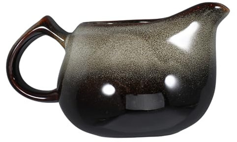 CONGARTENO Keramik Sauce Pitcher Mit Henkel Und Ausguss Mittelgroß Vielseitig Für Sahne Dressing Steak Sauce Langlebig Und Ergonomisch Für Küche Und Gastronomie