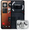 Nothing Phone (3a) 128 GB - mobile phone with 32 MP front camera, 30x ultra zoom - Black + Nothing Ear (a) White