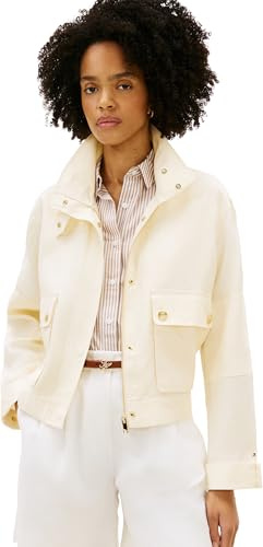 Tommy Hilfiger Damen Linen Utility Jacket Ww0ww48616 Bomberjacke (1er Pack)