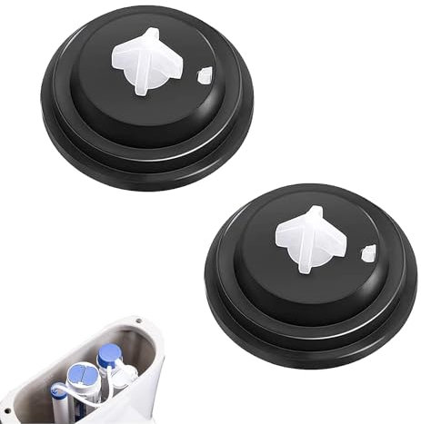 2 Stück Füllventil Für Spülkasten, Spülkasten Dichtungen, Hutmembran Spülkasten, Schwimmer Toilettenspülkasten, für Spülkästen(Schwarz)