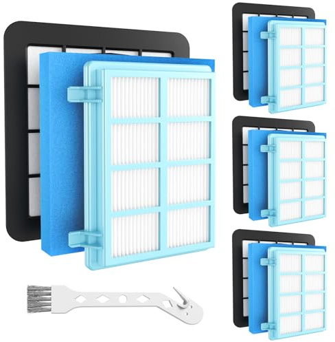 4 Stück Staubsauger Filter Ersatz für philips fc9332 fc9331 fc8010/01 fc9555 fc9550 fc9334 fc9333 fc9330, Kompatibel mit philips power pro compact cyclone 5 filter, active serie filter staubsauger
