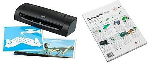 GBC Fusion 1100L Laminiergerät A4 mit Automatischer Abschaltung + GBC Laminiertaschen A4, 216x303mm, glänzend, 2x75mic