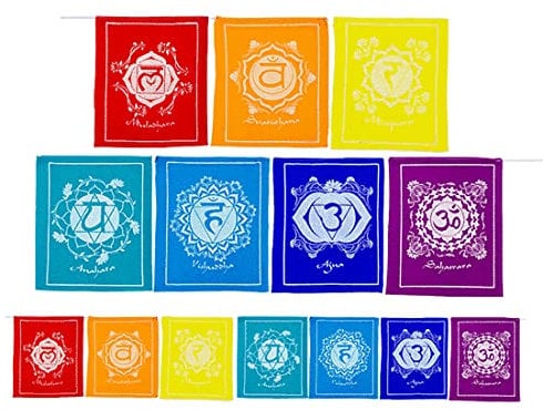 Tibetan Chakra Prayer Flag String (21×21 cm x 1600cm)