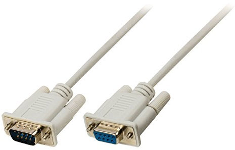 Serielles Kabel D-Sub 9-pol. male - D-Sub Buchse 9-polig 10.0 m Elfenbein