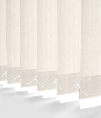 STRETTON IVORY MADE TO MEASURE VERTICAL BLIND REPLACEMENT SLATS 89mm (3.5) WIDE FREE WEIGHTS & CHAIN INCLUDED