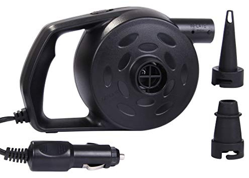 Blueborn Elektro Luftpumpe P110 elektrische 12V Pumpe 110W Kompressor 2 Luftdüsen 450 L/min 1,1 PSI