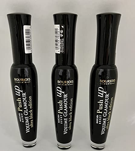 3x Bourjois Volume Glamour Push Up Mascara Wimperntusche (31 Ultra Black)
