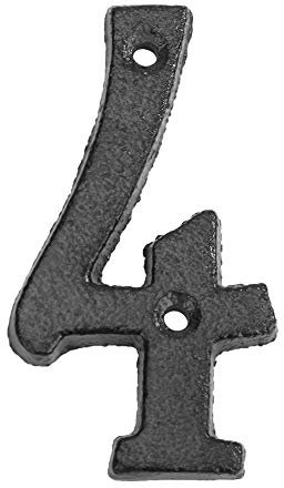 Seawang Metall digitale Zahlen Nummer Gusseisen Hausnummer Straßenname Schild Türschild DIY Cafe Wand Deko (4)