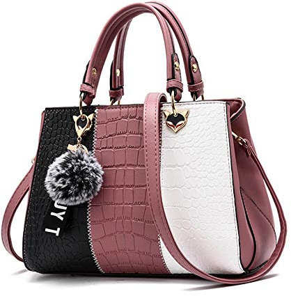 Sipobuy Welle Frauen Handtaschen Messenger Tasche Damen Elegante Schulter Weibliche Tasche Tote Für Frauen (Pink)