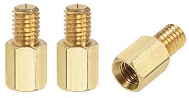 sourcing map M6x10mm+8mm Male-Female Brass Hex PCB Motherboard Spacer Standoff for FPV Drone Quadcopter, Computer & Circuit Board 3pcs