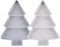 TOYANDONA 2pcs Plastic Christmas Tree Serving Dish Snack Dip Tray Jewelry Plate Party Platter for Holiday Cookies Candy
