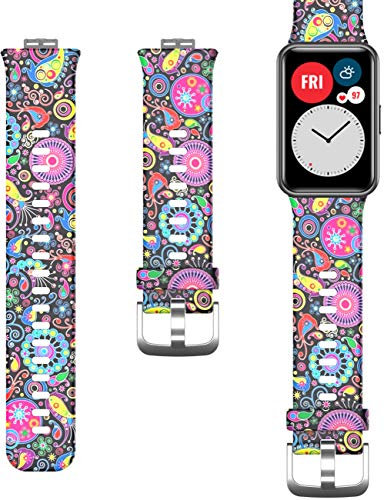 Shieranlee Bracelet Compatible avec Huawei Watch Fit Bracelet,Bracelets de Rechange en Silicone Souple pour Huawei Watch Fit Smartwatch