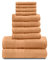 Lions Familien-Handtücher, 10-teiliges-Set, 100 % ägyptische Baumwolle, 4 x Gesicht, 4 x Hand, 2 x Badetuch, Premium Qualität, hoch wasserabsorbierendes Badzubehör, maschinenwaschbar, pfirsichfarben, 544739