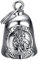 MOCY BELL - Clochette Porte-Bonheur Moto Protection Biker Triker Saint-Christophe Argenté Acier Inoxydable 316L