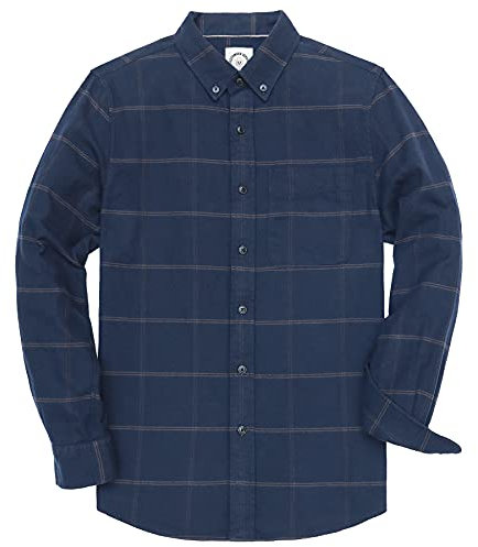 Dubinik® Chemise Flanelle Homme Bouton Chemise Homme Manches Longues Chemise Coton Casual Carreaux Chaude