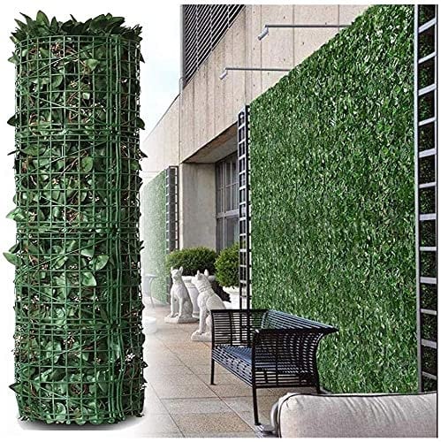 KANULAN Künstliche Spalier-Zaun-Rolle mit Efeu-Blättern UV-Sichtschutzwand Landschaftsbau Gartenzaun Balkonschirmzaun sichtschutz (Color:,Size:1.5x10m)
