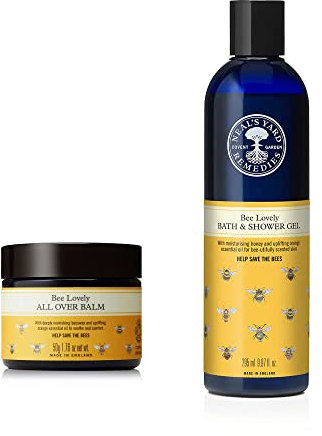 Neal's Yard Remedies Bee Lovely Duo- Deeply Nourishing, Multi- Purpose Body Kit - All Over Balm & Bath and Shower Gel, 295 ml
