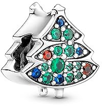PANDORA Weihnachtsbaum Charm in Sterling-Silber mit Zirkonia, 790018C01