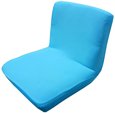 Anawakia Barhocker Schonbezüge mit Rückenlehnenbezug Stretch Stuhlbezug für Kurze Drehstuhl Esszimmerstuhl Rückenlehne Barhocker Stuhl (Hellblau)