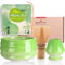 Goodwei Juego de Matcha - 30g Té Matcha Biológico Japonés, Cuenco Ceremonial, Batidor y Soporte (Midori)