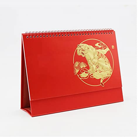 JKXWX Tischkalender 2022 Jahr Schreibtisch Kalender Arbeit Anmerkung Kalender Desktop Kalender Büro Kalender stehender Flip Kalender Schreibtisch Kalender